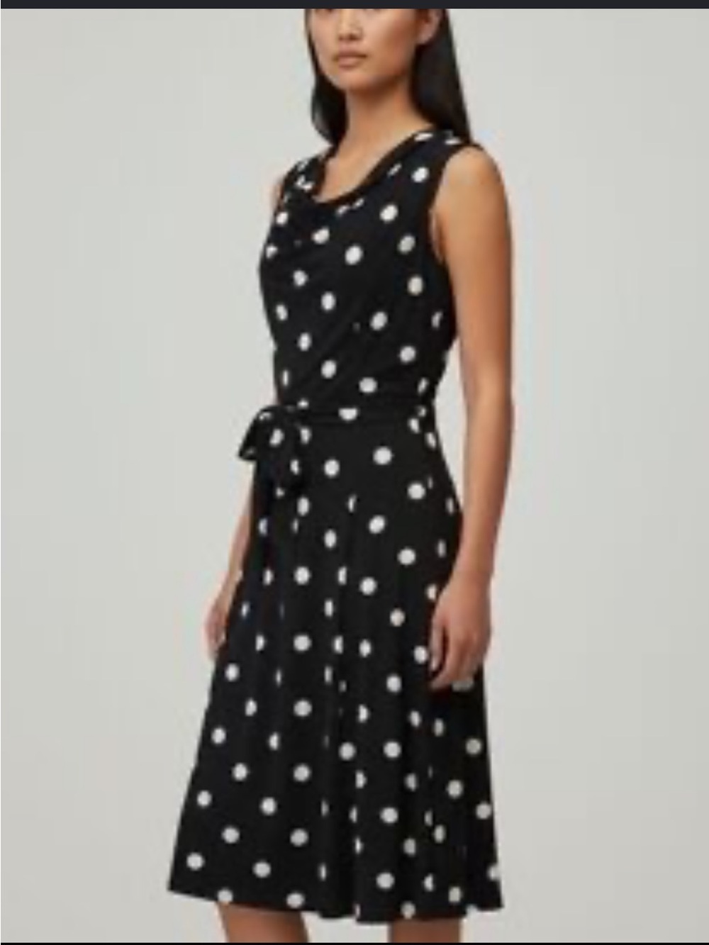 Lauren Ralph Lauren Black Polka Dot Dress 4 Petite